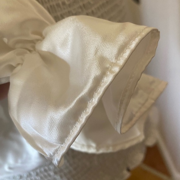 Andrew Mark Boho Off Shoulder Top Women’s Size Large Ivory New - Picture 7 of 9